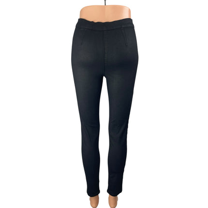 Lovers + Friends Womens Black Zip Fly High Rise Slim Skinny Denim Jeans Pants 25