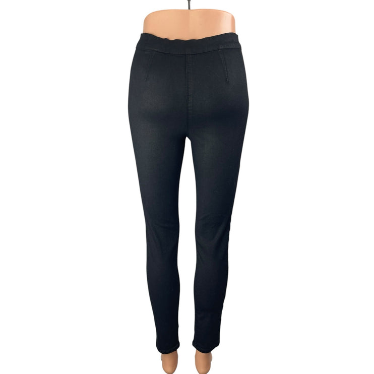 Lovers + Friends Womens Black Zip Fly High Rise Slim Skinny Denim Jeans Pants 25