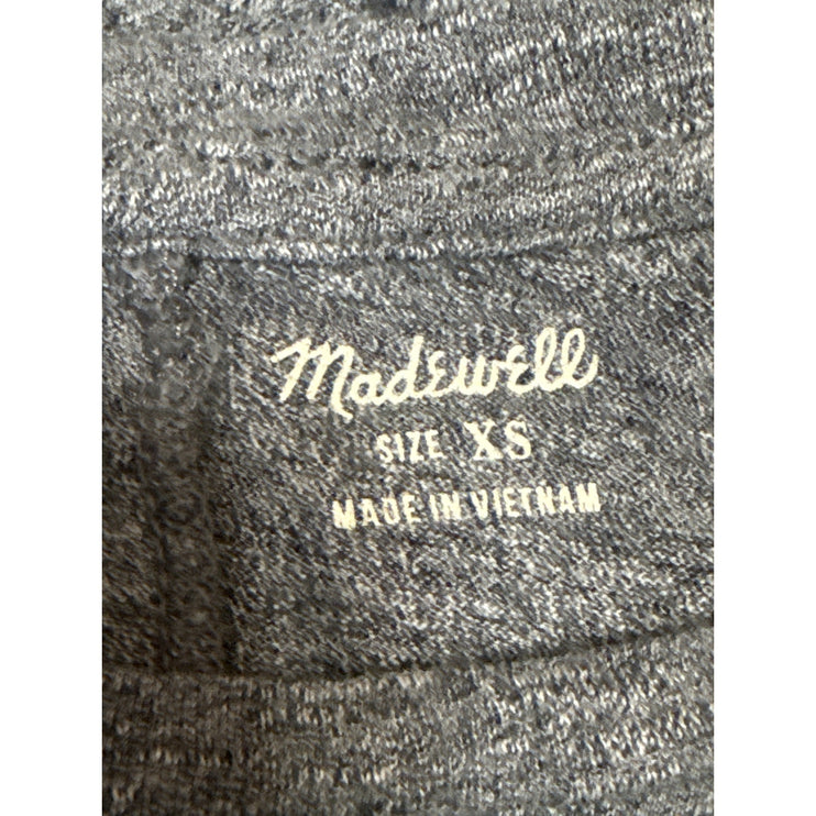 Madewell Womens Gray Heather Knit Long Sleeve Round Neck T Shirt Tee Top Size XS