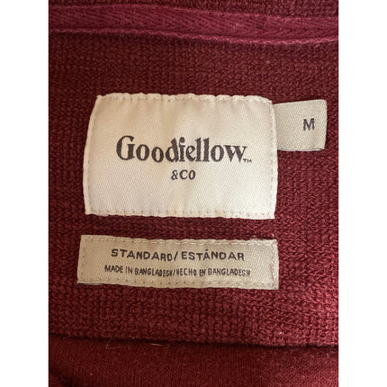 Goodfellow & Co Men's Red Long Sleeve Chest Pocket Button Down Shirt Top Size M