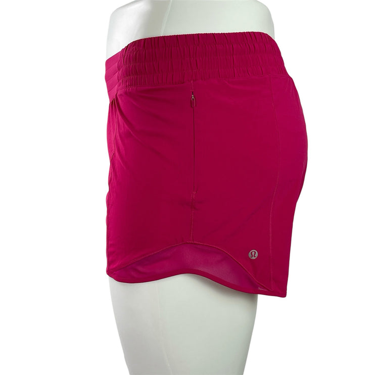 Lululemon Hotty Hot II Women's Pink Gym Workout Athletic Running Shorts Size 12