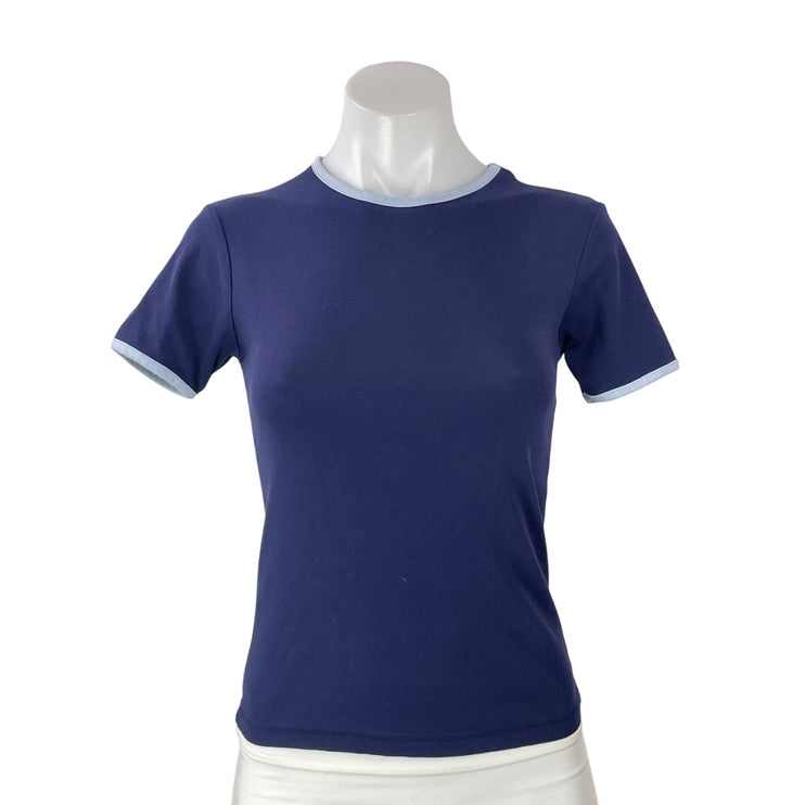 Bundle of 3 Mango Zara Skims Blue Pink Gray Knit Cropped T Shirt Tee Top Size S