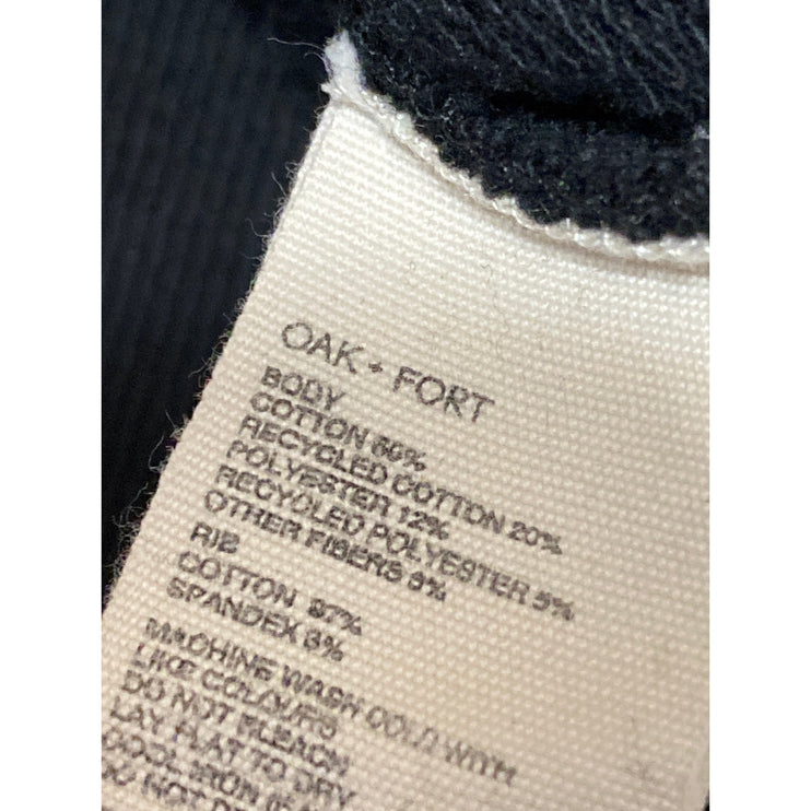 Oak + Fort Women's Black Half Zip Turtleneck Long Sleeve Sweatshirt Top Size XS