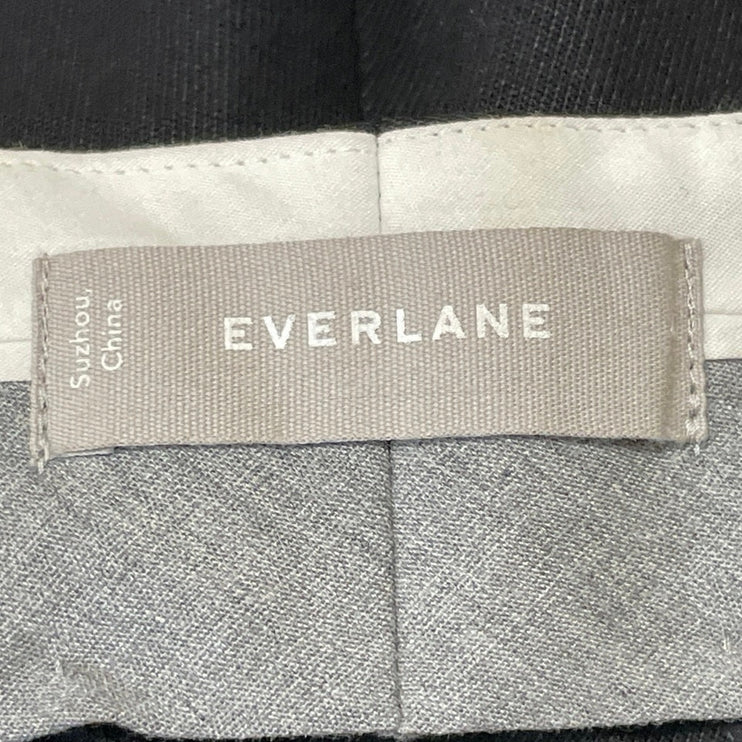 Everlane Women's Black Wool High Rise Slim Straight Trousers Dress Pants Size XS