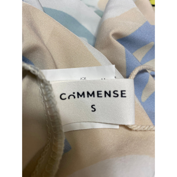 Commense Soleil Sun Multicolor Abstract Sleeveless Empire A Line Midi Dress S