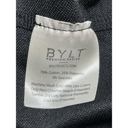 BYLT Men's Black Drop Cut V Neck Basic Short Sleeve T Shirt Tee Top Size XL