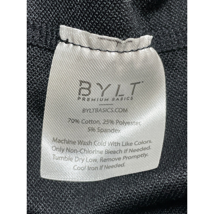 BYLT Men's Black Drop Cut V Neck Basic Short Sleeve T Shirt Tee Top Size XL