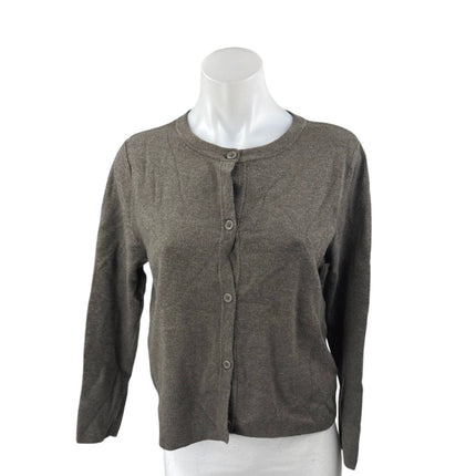 Zara Women's Gray Long Sleeve Knit Button Down Cardigan Sweater Top Size M