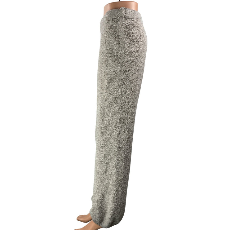 SKIMS Women's Gray High Rise Knit Textured Straight Leg Lounge Trouser Pants S/M
