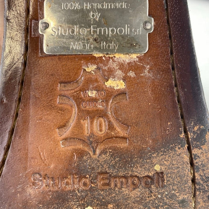 Studio Empoli Mens Black Leather Pointed Toe Slip On Loafers Dress Shoes Size 10