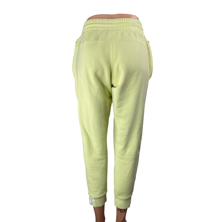 Adidas Women's Yellow Elastic High Waist Athletic Trousers Joggers Sweat Pants S