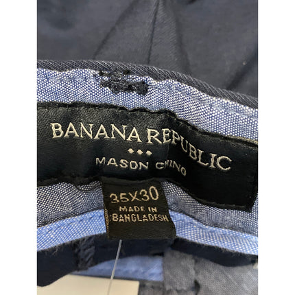 NEW Banana Republic Mason Men's Blue Tapered Chino Khaki Trousers Pants Size 35