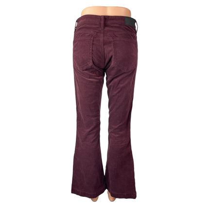 Mavi Sydney Womens Red Maroon Mid Rise Flared Bootcut Trousers Pants Size 25/30