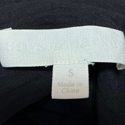 Adyson Parker Black Roll Tab Sleeve Open Front Collar Blazer Over Coat Jacket S