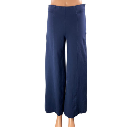 Ann Taylor Women's Navy Blue High Waisted Wide Leg Baggy Trousers Pants Size 4