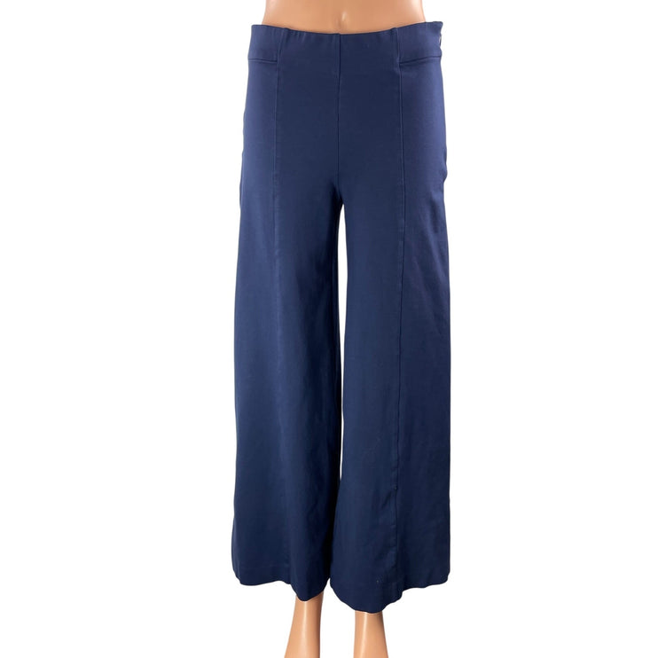 Ann Taylor Women's Navy Blue High Waisted Wide Leg Baggy Trousers Pants Size 4
