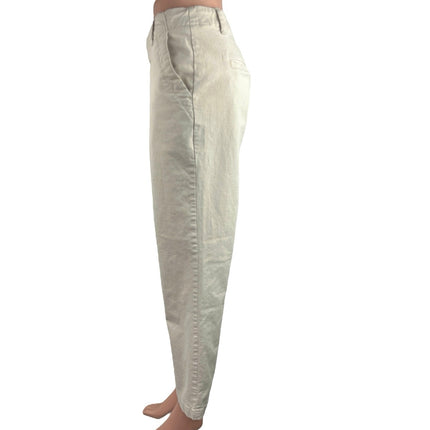 Banana Republic White Women's High Rise Slim Fit Straight Leg Chino Pants Size 8