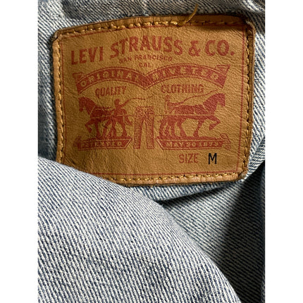 Levi's Mens Blue Long Sleeve Button Down Pocket Trucker Denim Jean Jacket Size M