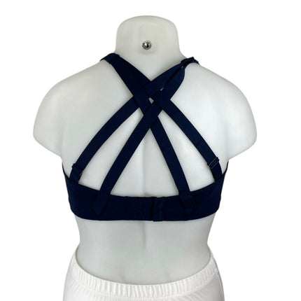 Lululemon Navy Blue Sleeveless Crossback Straps Sports Bra Crop Tank Top 36DDD