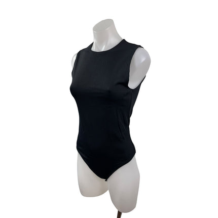 Abercrombie & Fitch Women's Black Crew Neck Sleeveless Cami Tank Bodysuit Top S
