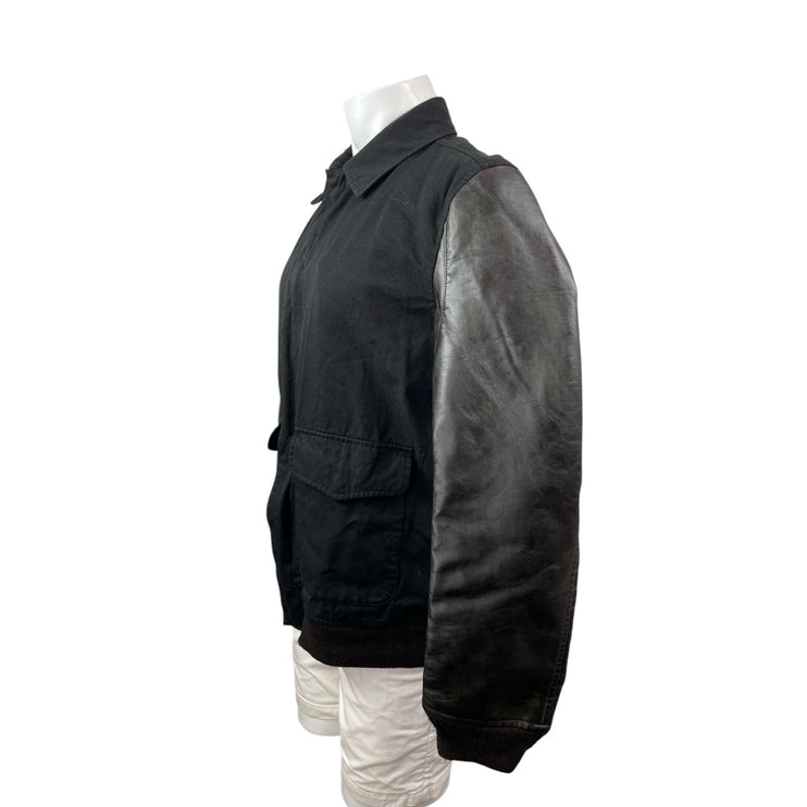 Junya Watanabe Comme de Garçons Mens Genuine Leather Sleeve Comber Coat Jacket L