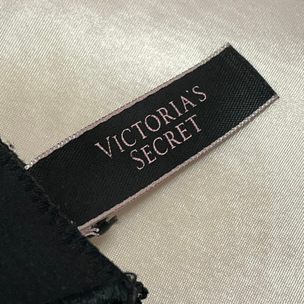 Victoria's Secret Very Sexy Black Nude Mesh Embroidered Scalloped Push-up Bra XL