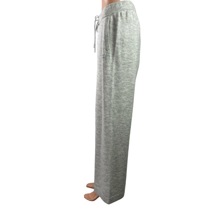 Oner Women's Gray Knit High Waisted Wide Leg Baggy Palazzo Sweat Pants Size M