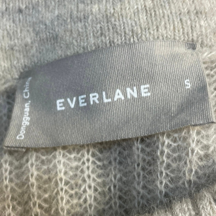 Everlane Women's Cream Wool Long Sleeve Ribbed Knit Pullover Sweater Top Size S