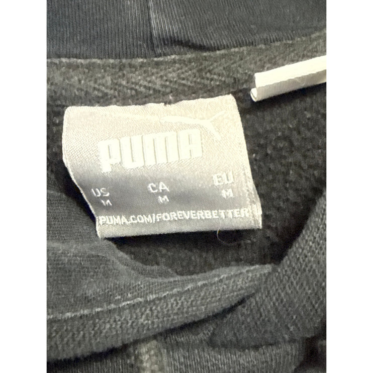 Puma Women's Black Logo Yoga Athletic Activewear Sweater Hoodie Sweatshirt Top M