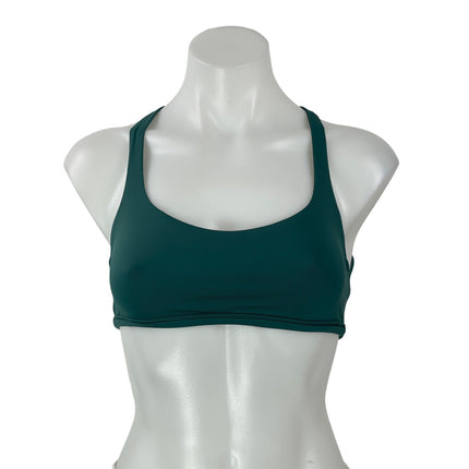 Bundle of 2 Lululemon Black Teal Strappy Yoga Athletic Sports Bra Crop Top Sz S