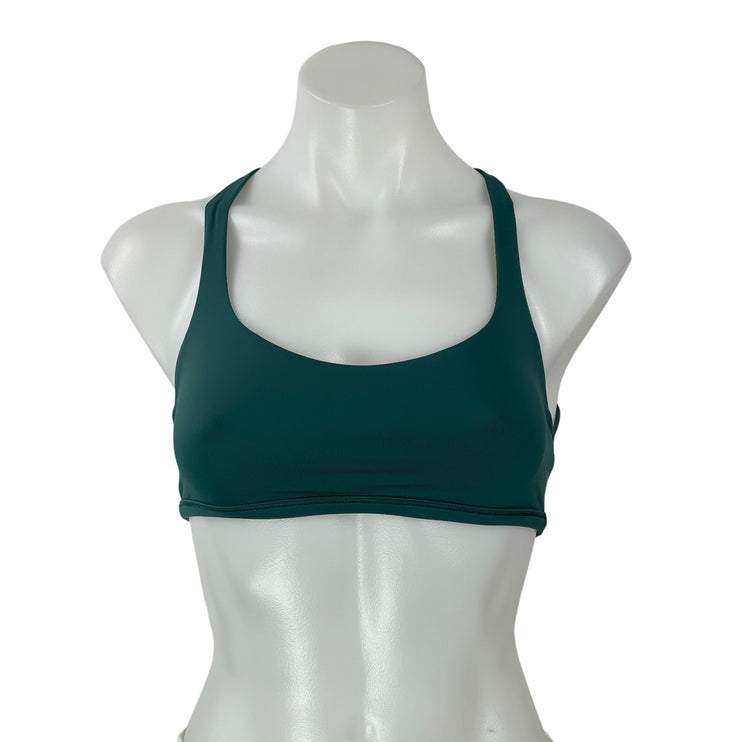 Bundle of 2 Lululemon Black Teal Strappy Yoga Athletic Sports Bra Crop Top Sz S