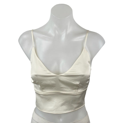 Abercrombie & Fitch Satin Sleeveless Crop Bustier Bralette Cami Tank Top Size XS