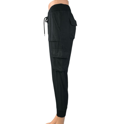 Aritzia Community Cebu Black Pull On Tapered Cargo Jogger Sweat Pants Size XXS