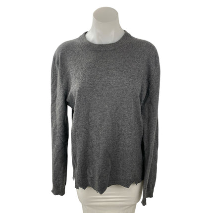 Zadig & Voltaire 100% Cashmere Uneven Hem Long Sleeve Sweatshirt Sweater Top S
