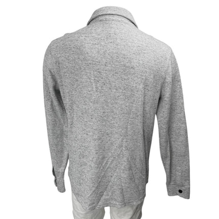 Banana Republic Men's Gray Knit Long Sleeve Button Down Shirt Jacket Top Size L