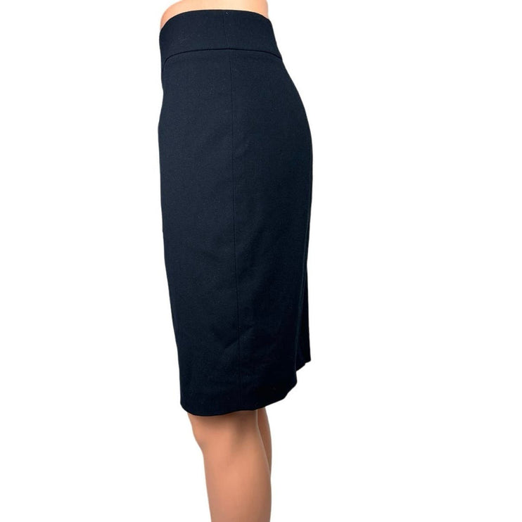 Calvin Klein Navy Blue Knee Length Career Office Work Straight Pencil Skirt 4P