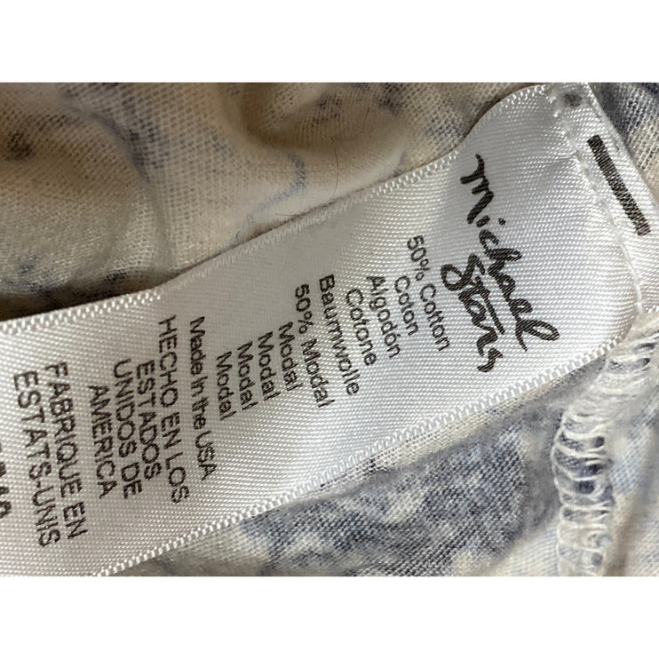 Michael Stars Abstract Marble Boat Neck Long Sleeve Tee T-Shirt Sweater Top Sz S