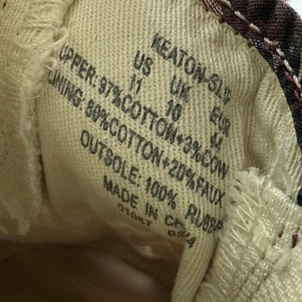 Polo Ralph Lauren Keaton Multicolor Plaid Slip On Round Toe Sneakers Shoes Sz 11