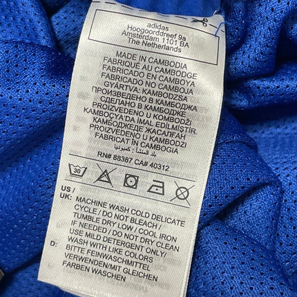 Adidas Men's Blue Mid Rise Embroidered Logo Cargo Athletic Track Pants Size M