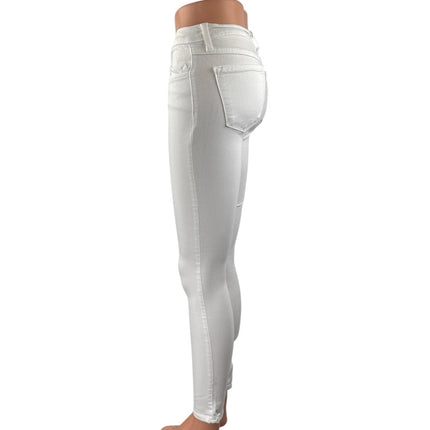 Flying Monkey Women's White Low Rise Stretch Jegging Skinny Denim Jeans Size 25