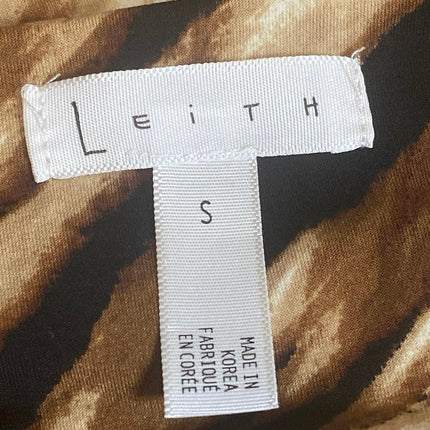 Leith Brown Black Zebra Sleeveless Split Cami Camisole Mini Bodycon Dress Size S