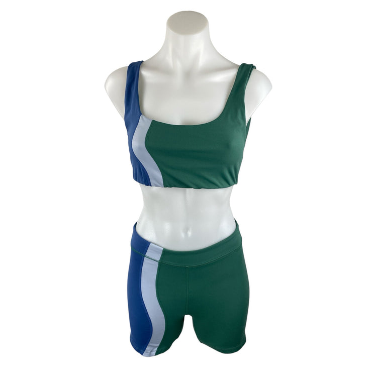 L Space Make Waves Color Block Sleeveless Yoga Workout Athletic Activewear Set S