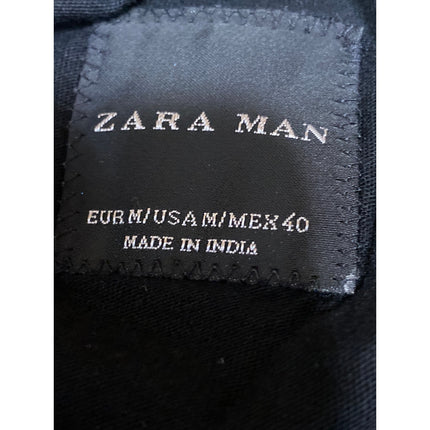 Zara Men Black Wing Cutout Back Round Neck Sleeveless Muscle Tee Tank Top Size M