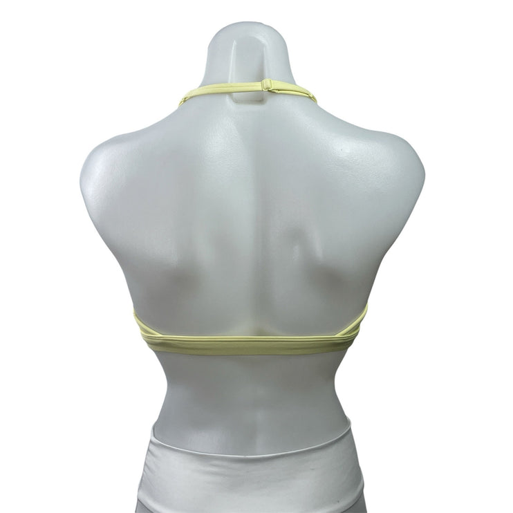 Gymshark Minimal Halterneck Pink Yellow Bundle Lot of 2 Sports Bra Tank Top Sz S