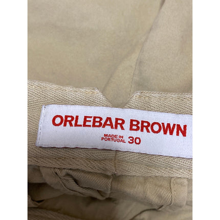 Orlebar Brown Men's Beige Khaki Tan Slim Straight Chino Trousers Pants Size 30