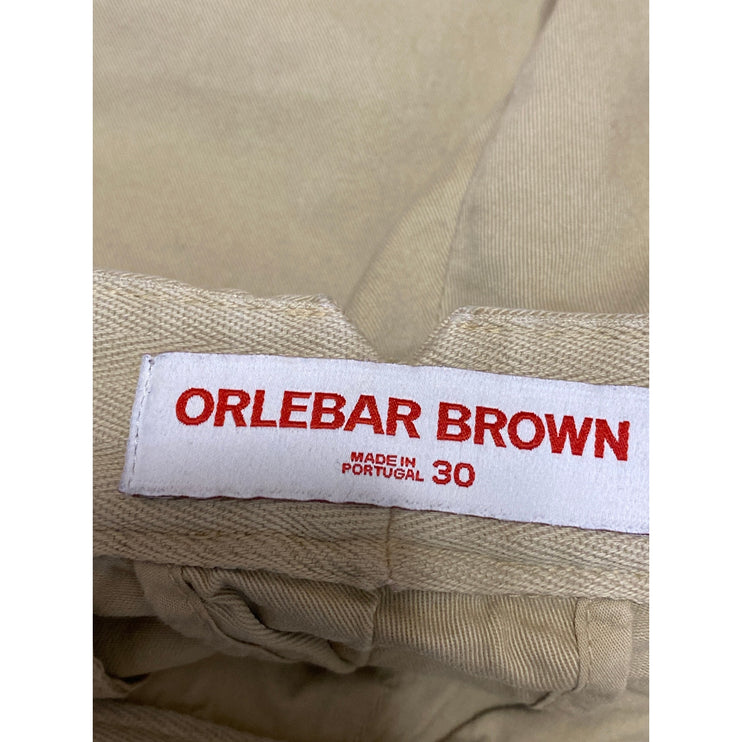 Orlebar Brown Men's Beige Khaki Tan Slim Straight Chino Trousers Pants Size 30
