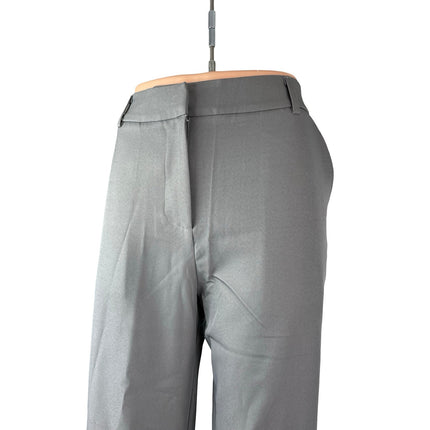 NEW Ni Min Women's Gray Straight Leg Loose High Waisted Trousers Pants Size S
