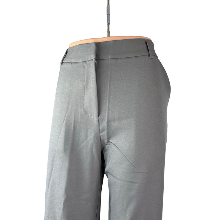 NEW Ni Min Women's Gray Straight Leg Loose High Waisted Trousers Pants Size S
