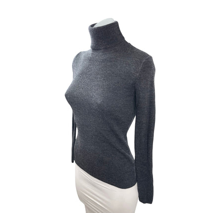 Philosophy Women Black 100% Wool Knit Long Sleeve Turtleneck Sweater Top Size M