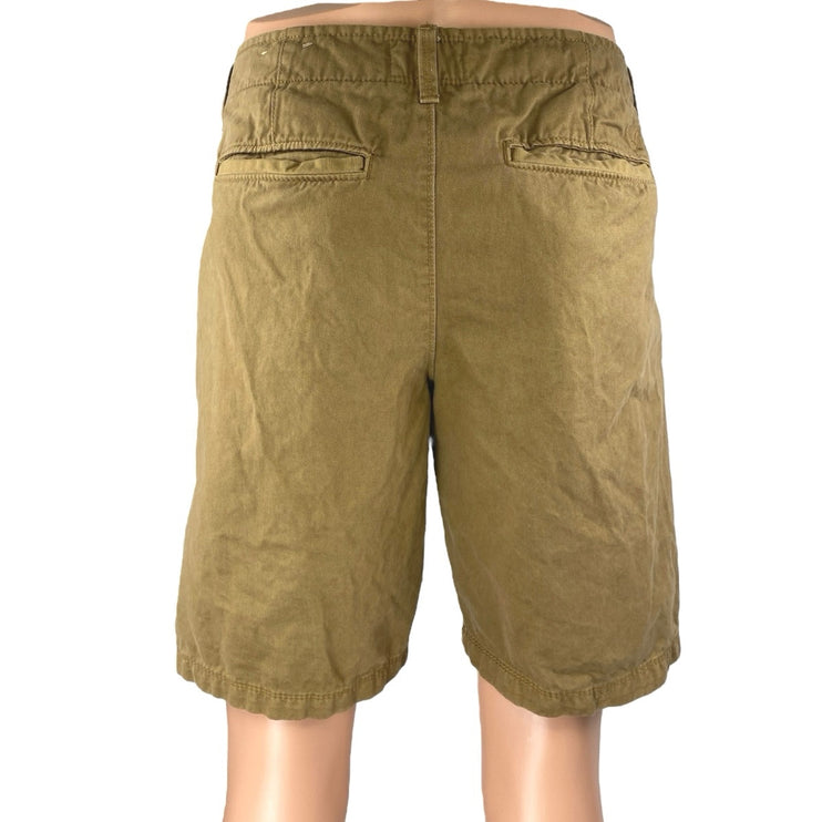 American Eagle Outfitters Men's Brown Tan High Waist Khaki Chino Shorts Size 30